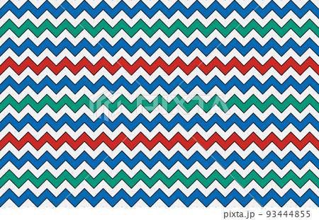 Wavy zigzag pattern in ancient Egypt color style. Seamless tile with a pattern, based on the ancient Egyptian colors red, turquoise, blue and white, expendable in all directions. Illustration. Vector. Wavy zigzag pattern in ancient Egypt color style. Seamless tile with a pattern, based on the ancient Egyptian colors red, turquoise, blue and white, expendable in all directions. Illustration. Vector. 93444855