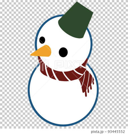 雪だるま/クリスマス/年賀状/寒中見舞い/カット素材 雪だるま/クリスマス/年賀状/寒中見舞い/カット素材 93445552