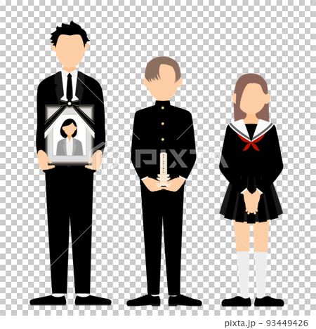 A family who lost their mother, a husband and children who have a portrait of their wife 93449426