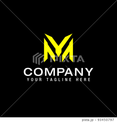 Y letter YM initial Logo Line Design Template Vector Y letter YM initial Logo Line Design Template Vector 93450797