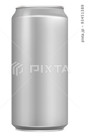 Realistic drink container. Metal can blank mockup 93451389