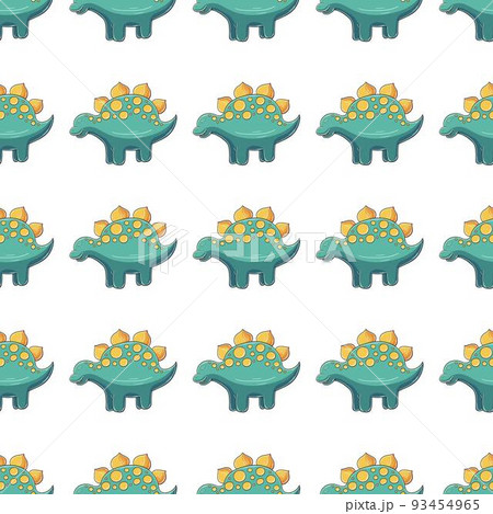 Cute funny dinosaur pattern. Print for cloth design, textile, wrapping paper 93454965
