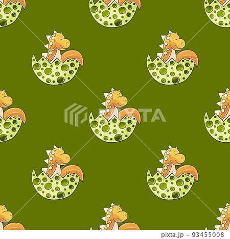 Cute funny dinosaur pattern. Print for cloth design, textile, wrapping paper Cute funny dinosaur pattern. Print for cloth design, textile, wrapping paper 93455008