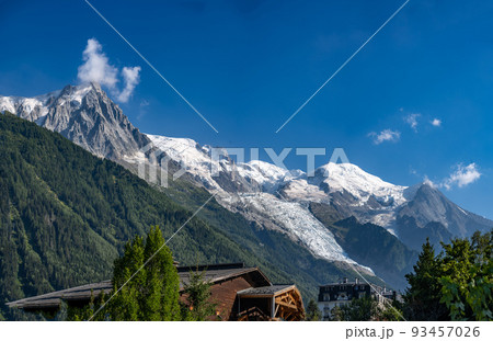 panorama of Les Aiguilles towers 93457026