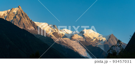 panorama of Les Aiguilles towers 93457031