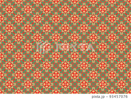 Green yellow and red seamless repeat pattern illustration Green yellow and red seamless repeat pattern illustration 93457076
