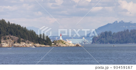 Lighthouse Park, Modern city in background during sunny summer day Lighthouse Park, Modern city in background during sunny summer day 93459167