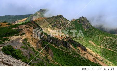 （福島県）夏の安達太良山・山頂付近の絶景 93461734