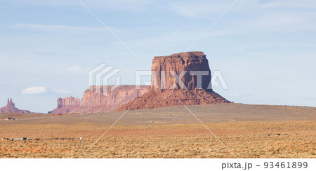 Desert Rocky Mountain American Landscape. Sunny Blue Sky Day. 93461899