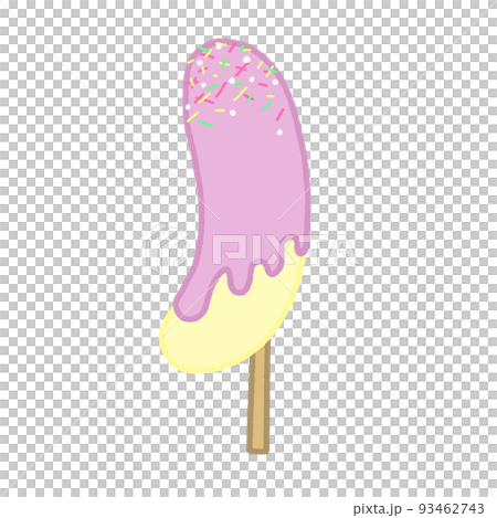ピンクのチョコバナナ 93462743