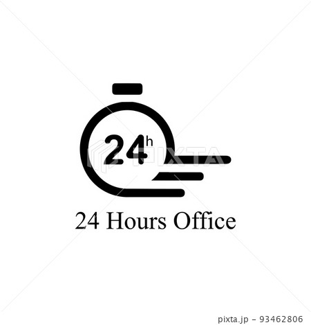 24 hour time  icon vector illustration design 93462806
