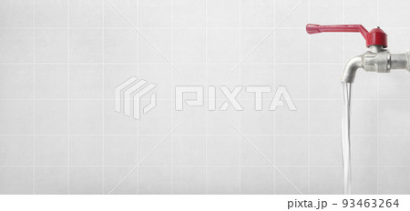 Using water from a faucet in bathroom 93463264