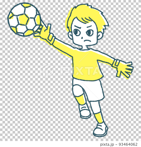 A boy holding a soccer ball 93464062