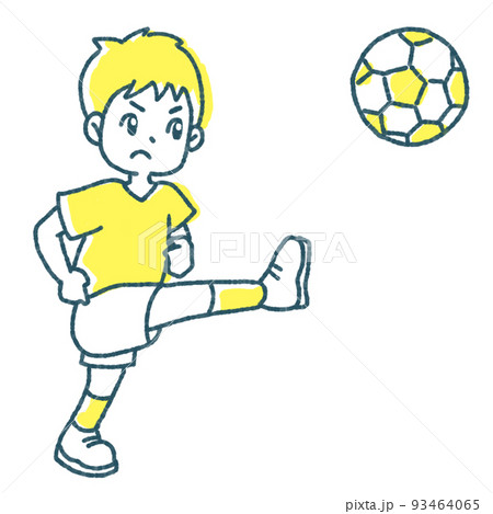 サッカーボールをける男の子 サッカーボールをける男の子 93464065