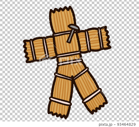 釘を刺された藁人形 93464829