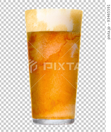 Draft beer watercolor illustration 93465591
