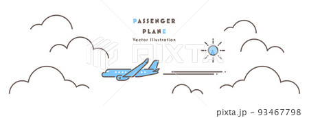 飛行機の旅のイラスト 93467798