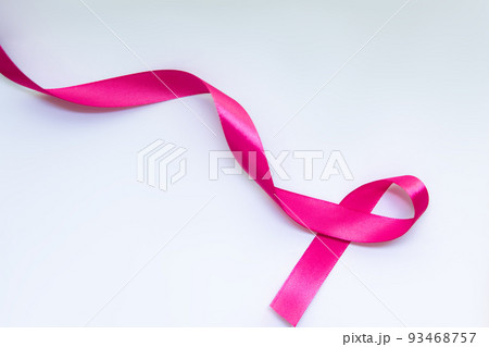 pink ribbon on white background breast cancer concept pink ribbon on white background breast cancer concept 93468757