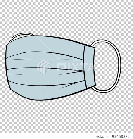 プリーツ布マスクのイラスト プリーツ布マスクのイラスト 93468872