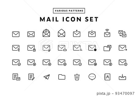 メールのアイコンのセット Eメール email ビジネス 送信 受信 既読 未読 メッセージ 開封 メールのアイコンのセット Eメール email ビジネス 送信 受信 既読 未読 メッセージ 開封 93470097