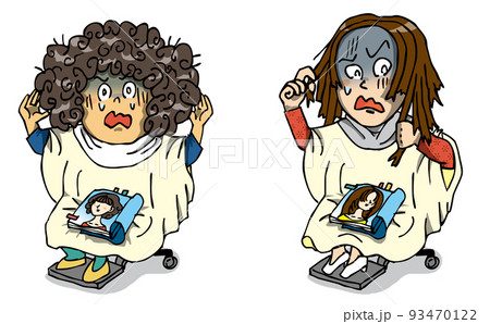 美容院で髪型を失敗した人2点セット 93470122