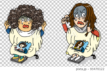 美容院で髪型を失敗した人2点セット 93470122