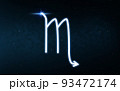 scorpio sign of zodiac over night sky and stars 93472174