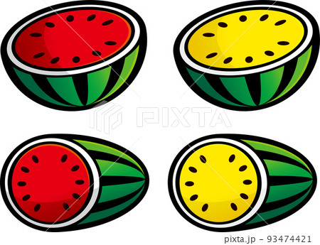 スロットマシンの小役のスイカ図柄 93474421