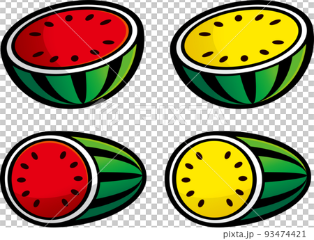 スロットマシンの小役のスイカ図柄 93474421