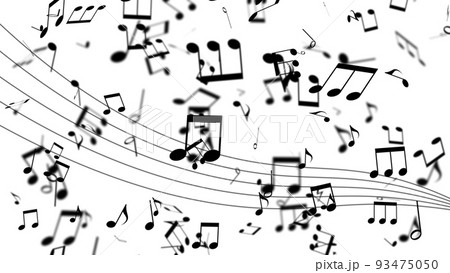 音譜の奥行きのあるイラスト 音譜の奥行きのあるイラスト 93475050