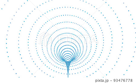 CGブロック らせん状に並んだキューブ CGブロック らせん状に並んだキューブ 93476778