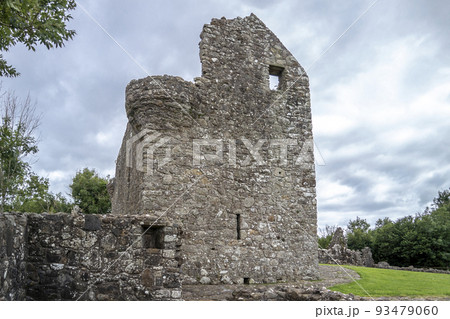 The beautiful Tully Castle by Enniskillen, County Fermanagh in Northern Ireland 93479060