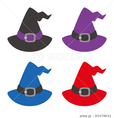 帽子 魔女 三角帽子 セット カラーのイラスト素材 [93479632] - PIXTA