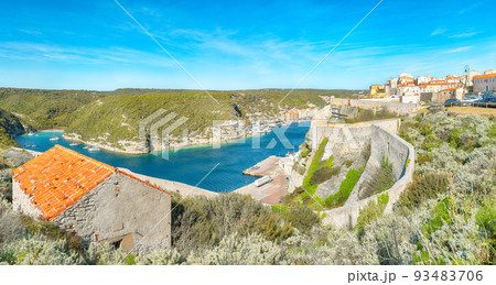 Astonishing view of old town Bonifacio. Astonishing view of old town Bonifacio. 93483706