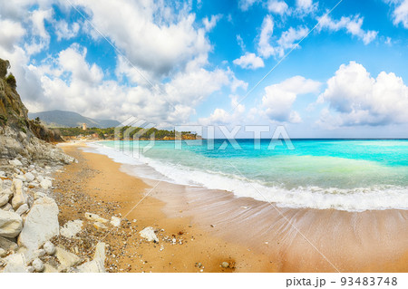 Unbelievable seascape of Guidaloca Beach near Castellammare del Golfo. 93483748