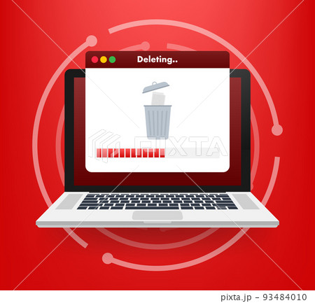 Process Delete file in paper. Remove document. Vector stock illustration. Process Delete file in paper. Remove document. Vector stock illustration. 93484010
