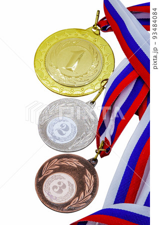 Medals for sports achievements. A sports award. Medals for sports achievements. A sports award. 93484084