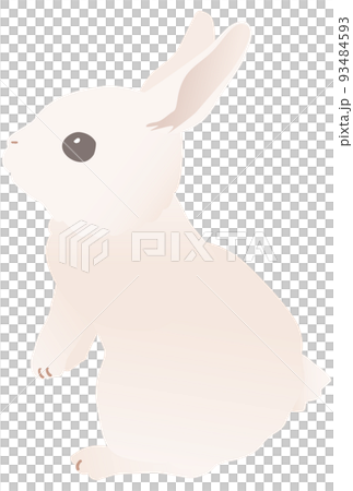 一隻可愛的白兔的矢量圖切 一隻可愛的白兔的矢量圖切 93484593