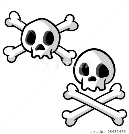 Human skull and crossbones. 93485476