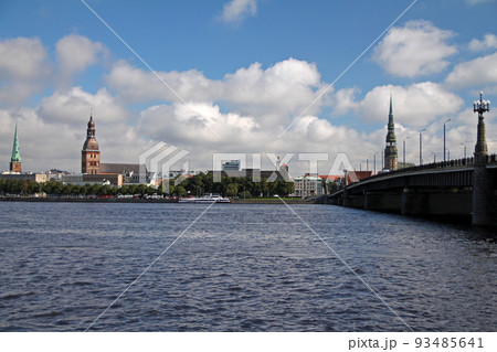 Riga panorama from the opposite side of the river 93485641