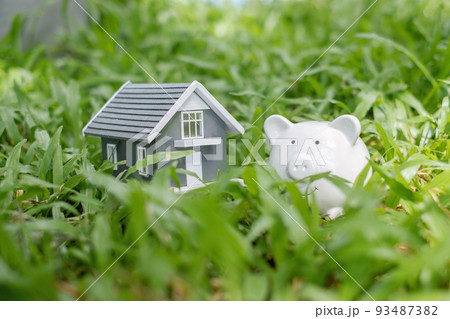 Savings and real estate concept Savings and real estate concept 93487382