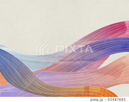 和モダンな波模様の日本風背景素材 和モダンな波模様の日本風背景素材 93487685