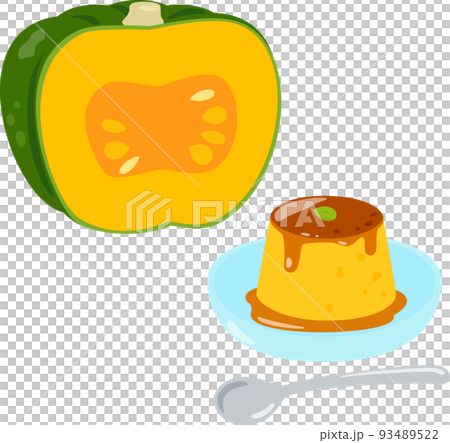pumpkin pudding and pumpkin 93489522