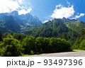 Road in the mountains of the Caucasus. 93497396