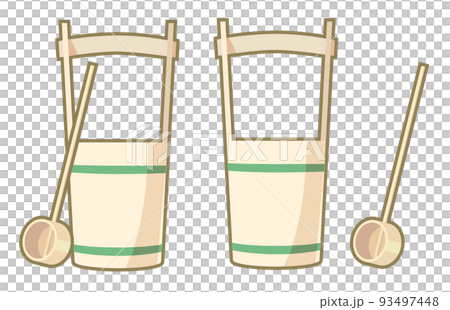 一組水桶和鋼包的插圖 93497448