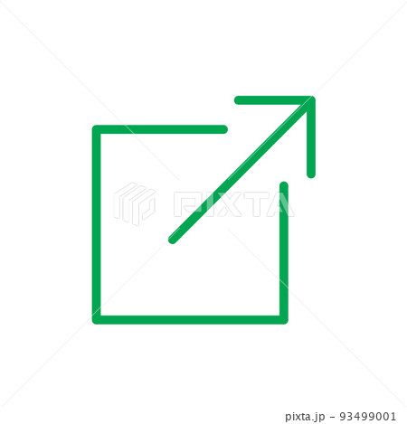 External Link Icon with box and arrow - UI or UX icon 93499001