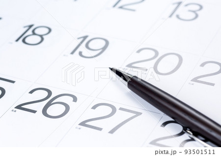 カレンダーとボールペン 93501511