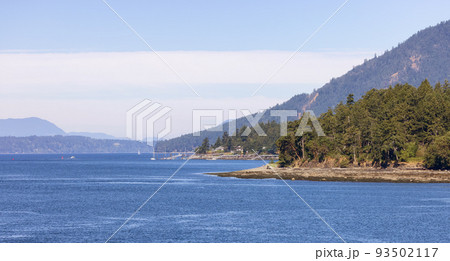 Canadian Landscape by the ocean and mountains. Summer Season. Canadian Landscape by the ocean and mountains. Summer Season. 93502117