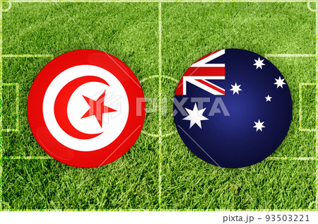 Tunisia vs Australia football match 93503221