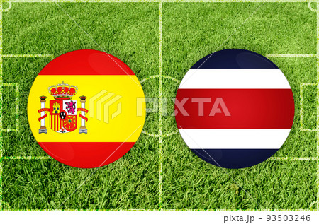 Spain vs Costa Rica football match 93503246